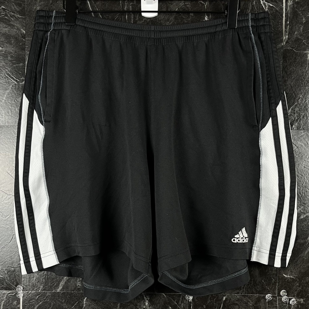 Adidas Men's Black Striped Climalite Running Shorts Large